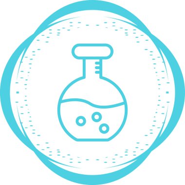 Mataranın laboratuvar simgesi, vektör illüstrasyonu