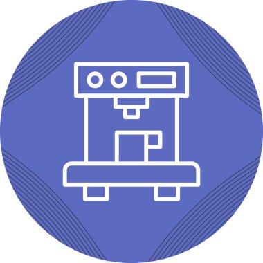 Uygulama için basit illüstrasyon. Kahve Makinesi logosu