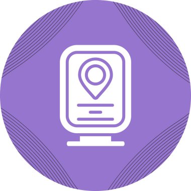 Ağ ortamları için doğrudan soyut renk vektör işaretleyici sembolü.