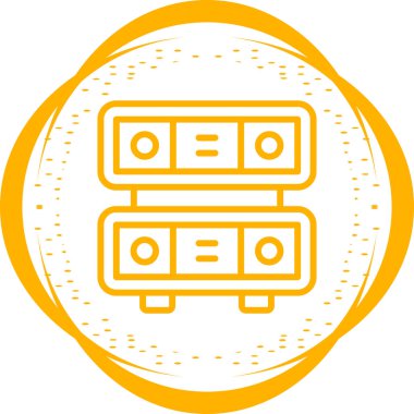 Sunucu modern simgesinin vektör illüstrasyonu               