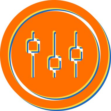 müzik eşitleyici simge vektör illüstrasyonu       