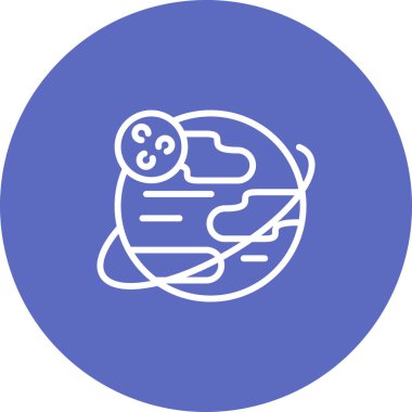 Planet web simgesinin vektör illüstrasyonu         