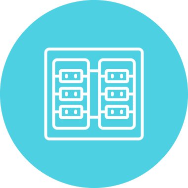 Sunucu modern simgesinin vektör illüstrasyonu               