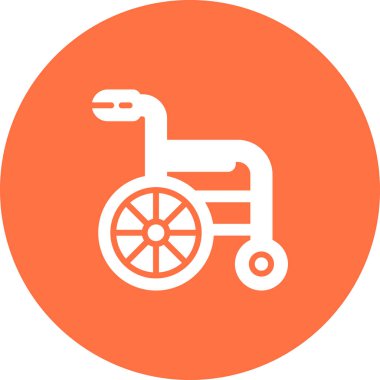 tekerlekli sandalye ikonu vektör illüstrasyonu 
