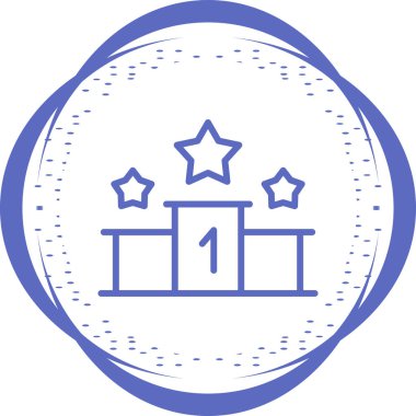 Podyum Web simgesi vektör illüstrasyonu