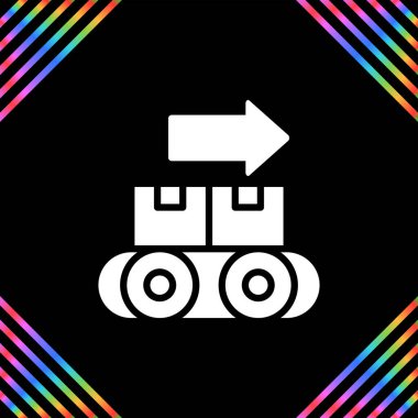 Taşıyıcı simgesinin vektör illüstrasyonu