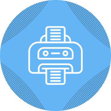 Yazıcı simgesi vektör illüstrasyonu 