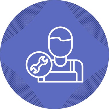 HVAC Teknisyen simgesinin vektör çizimi
