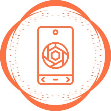 akıllı telefon kamera simgesi, web basit illüstrasyon 