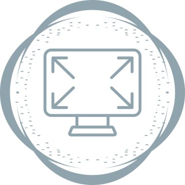 bilgisayar ekranı simgesi, vektör illüstrasyonu basit tasarım