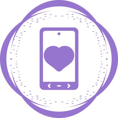 Kalp simgesinin vektör illüstrasyonu