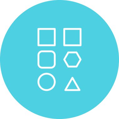 Soyut geometrik şekiller kümesi, vektör illüstrasyonu 