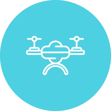 Drone vektör simgesi. düz resimleme. 