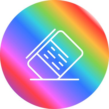 Silgi web simgesinin vektör illüstrasyonu 