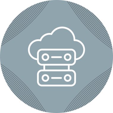 Modern Veri Merkezi simgesinin vektör illüstrasyonu     