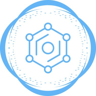 Ağ simgesinin vektör illüstrasyonu. Altıgen