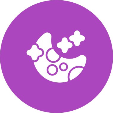 Ay ikonu vektör illüstrasyonu