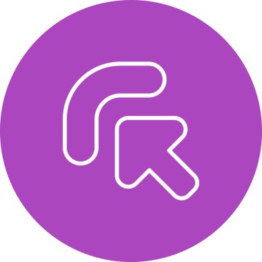 Köşedeki simgenin vektör illüstrasyonu