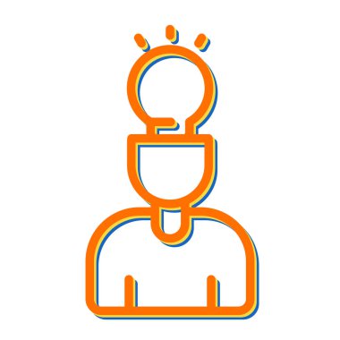 Bir adam kullanıcısının vektör illüstrasyonu