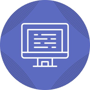 Vektör illüstrasyon Bilgisayar Masaüstü simgesi