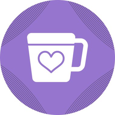 Kalpli kupa. Web simgesi basit illüstrasyon