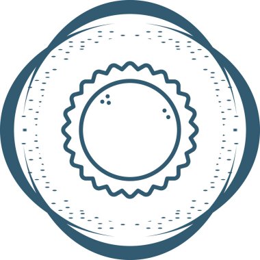 Bir güneş ikonu tasarımının gösterimi 