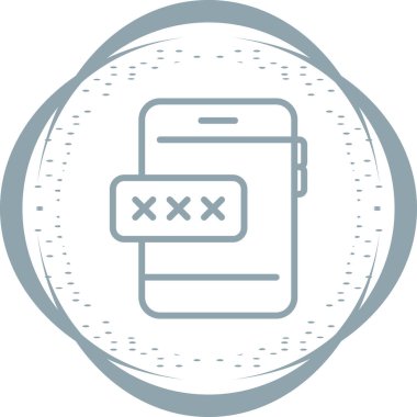 Şifreli akıllı telefonun temel doğrusal görüntüsü