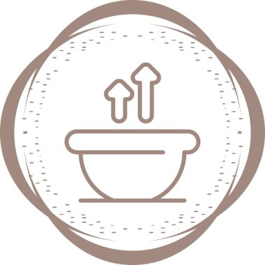 Çorba simgesinin temel doğrusal çizimi