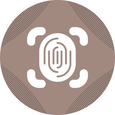 Parmak izi tarayıcı simgesinin vektör illüstrasyonu   