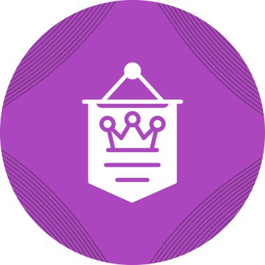 Banner simgesinin vektör illüstrasyonu