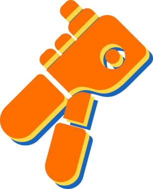  Perçin tabancası ağ ikonu vektör illüstrasyonu 