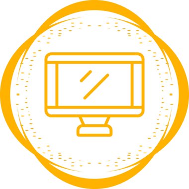 Bir monitör simgesinin basit web illüstrasyonu