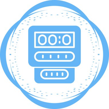 Elektrik Metrenin basit vektör illüstrasyonu