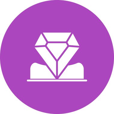 Elmas simgesinin basit vektör illüstrasyonu