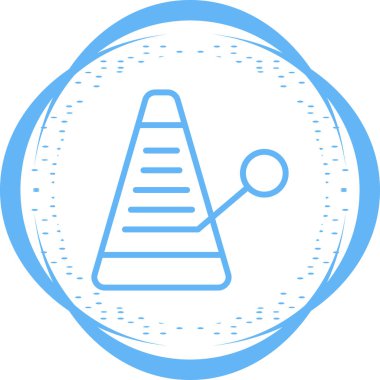 Metronom simgesinin temel doğrusal çizimi