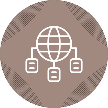 Ağ web simgesi vektör illüstrasyonu