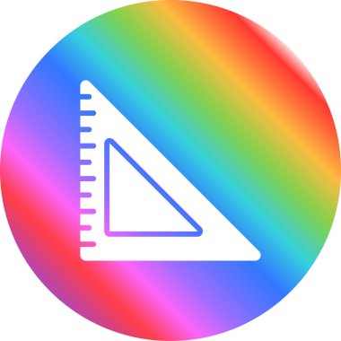 Üçgen Cetvel simgesinin vektör çizimi       