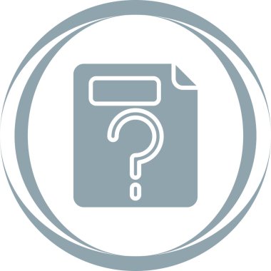 Soru işareti simgesinin basit çizimi