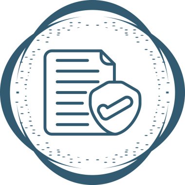 Sigorta web simgesi vektör illüstrasyonu