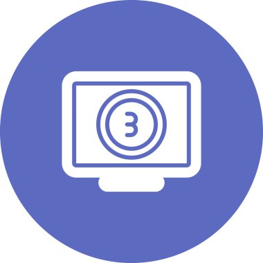 Geri sayım web simgesi vektör illüstrasyonu