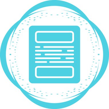 belge web simgesi vektör illüstrasyonu