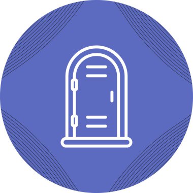 Kapı. Web simgesi basit illüstrasyon 