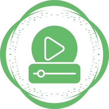 Video simgesinin vektör illüstrasyonu