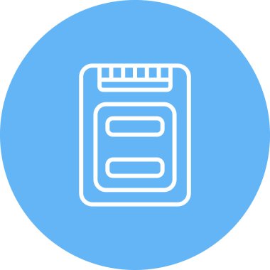 Ssd dosya biçimi simgesi, vektör illüstrasyonu