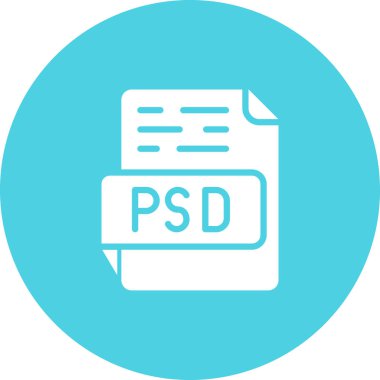 Psd File format icon, vector illustration
