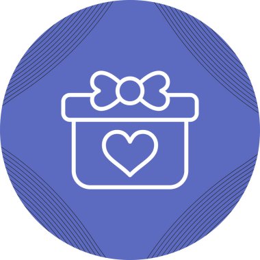 Bir hediye simgesinin vektör illüstrasyonu 