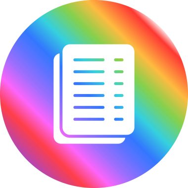 belge web simgesi vektör illüstrasyonu