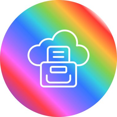 bulut web simgesi vektör illüstrasyonu