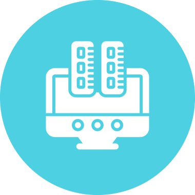 Vektör illüstrasyon Bilgisayar Masaüstü simgesi