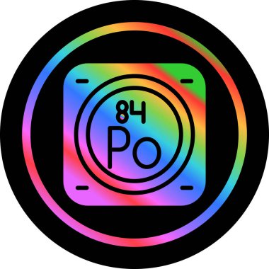 Kimyasal elementin ağ basit illüstrasyonu